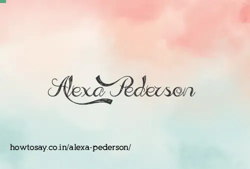 Alexa Pederson