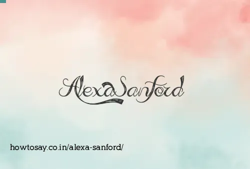Alexa Sanford
