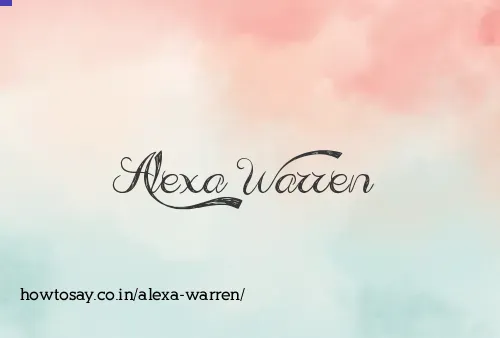 Alexa Warren