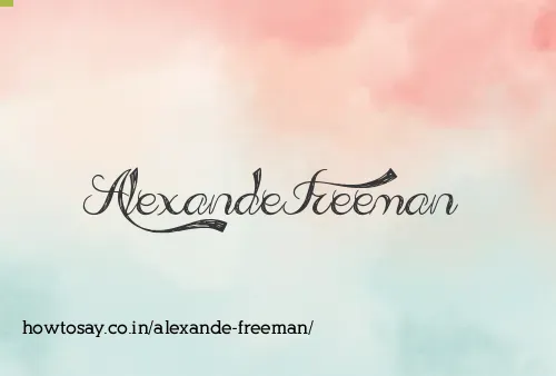 Alexande Freeman