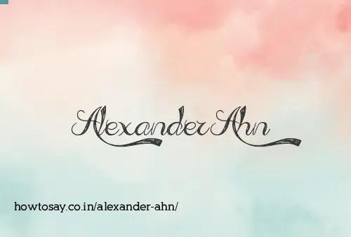 Alexander Ahn
