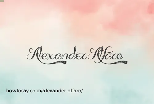 Alexander Alfaro