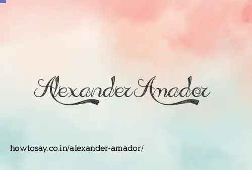Alexander Amador
