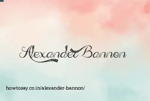 Alexander Bannon
