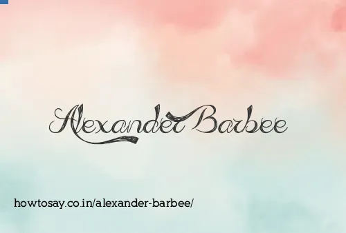 Alexander Barbee