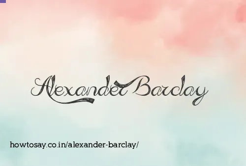 Alexander Barclay