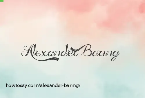 Alexander Baring