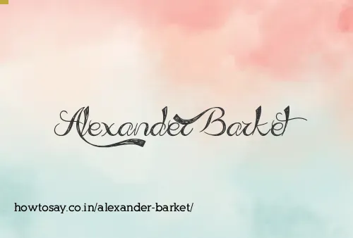Alexander Barket