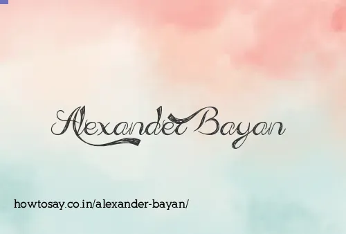 Alexander Bayan