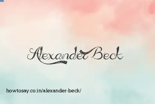 Alexander Beck