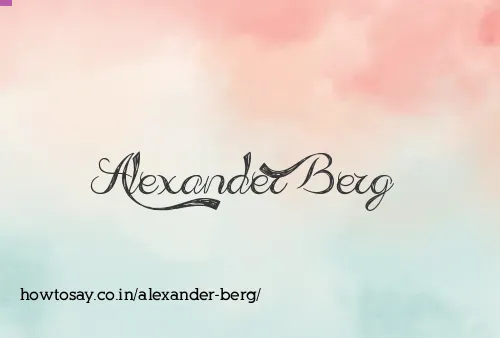 Alexander Berg