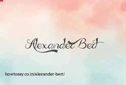 Alexander Bert