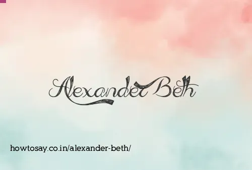 Alexander Beth