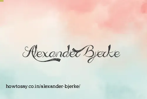 Alexander Bjerke