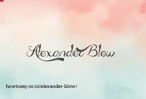 Alexander Blow