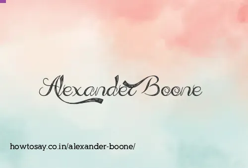 Alexander Boone