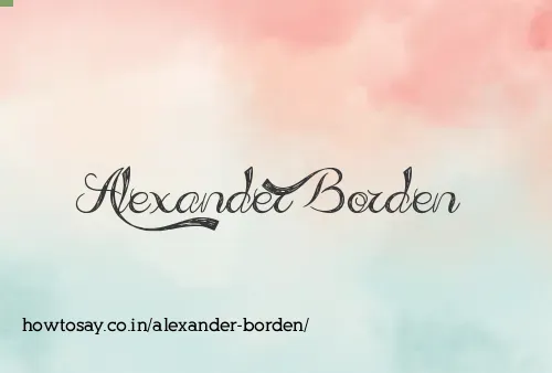 Alexander Borden