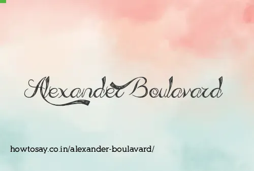Alexander Boulavard