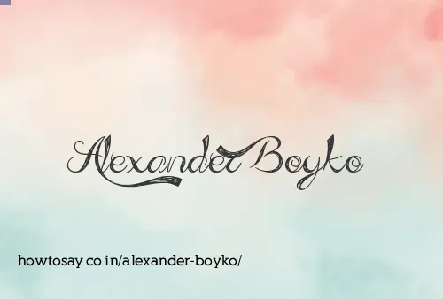Alexander Boyko