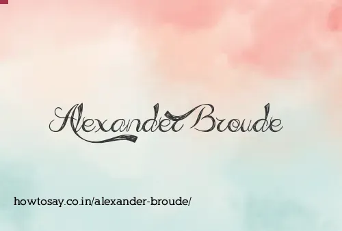 Alexander Broude
