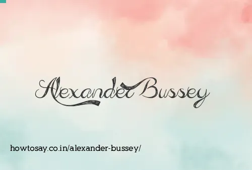 Alexander Bussey