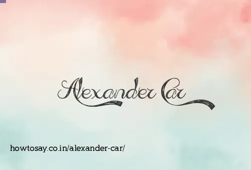 Alexander Car