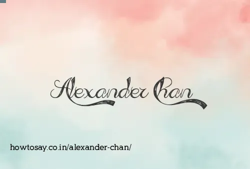 Alexander Chan