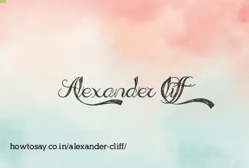 Alexander Cliff