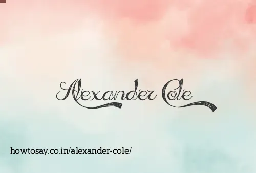 Alexander Cole