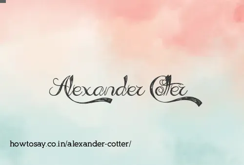 Alexander Cotter