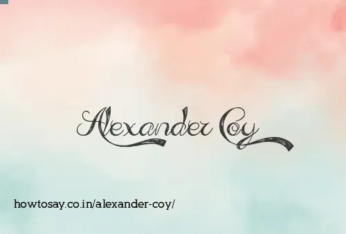 Alexander Coy