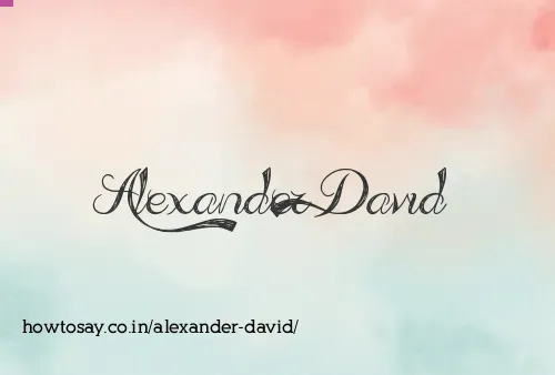 Alexander David