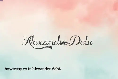 Alexander Debi