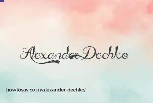 Alexander Dechko