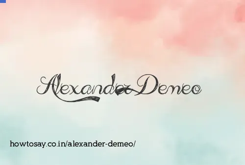 Alexander Demeo