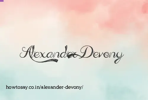 Alexander Devony