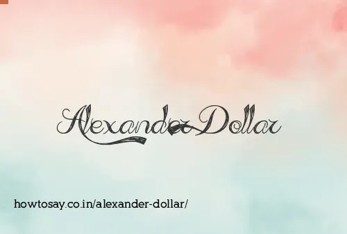 Alexander Dollar