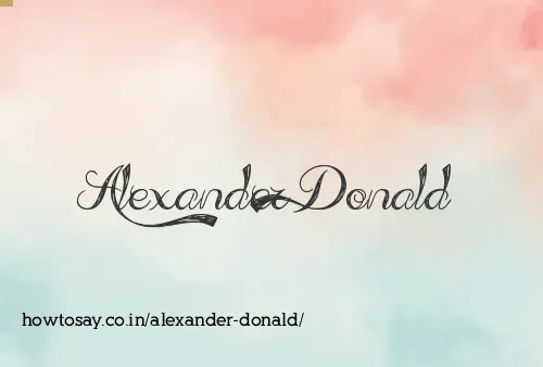 Alexander Donald