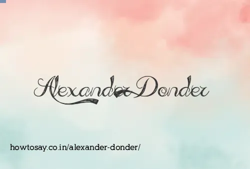 Alexander Donder