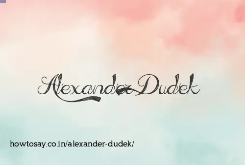 Alexander Dudek
