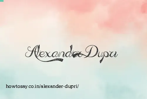 Alexander Dupri