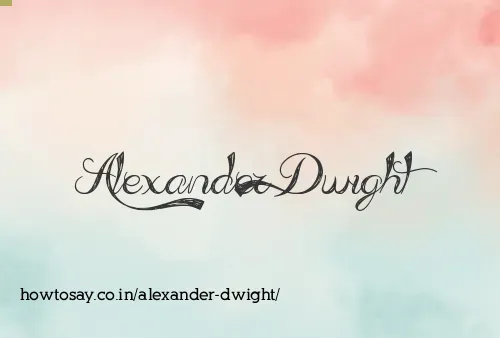 Alexander Dwight