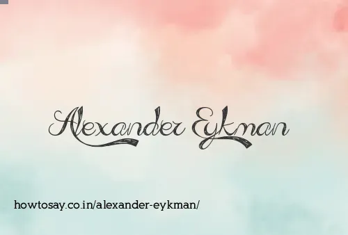 Alexander Eykman