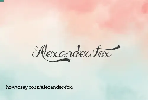 Alexander Fox