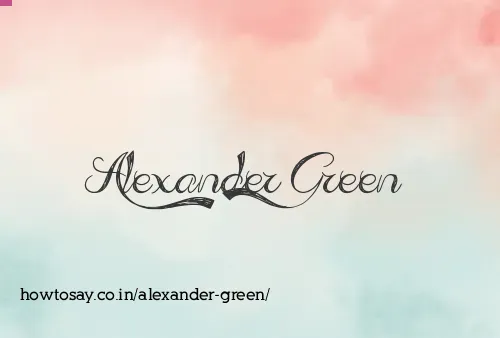 Alexander Green