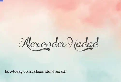 Alexander Hadad