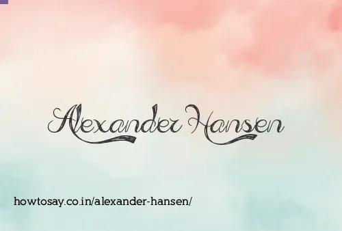 Alexander Hansen