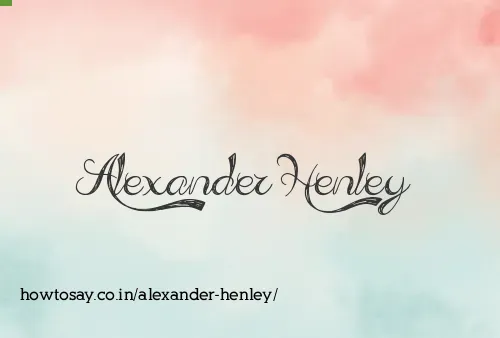 Alexander Henley
