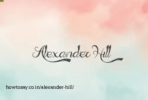 Alexander Hill