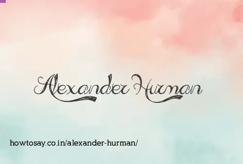 Alexander Hurman